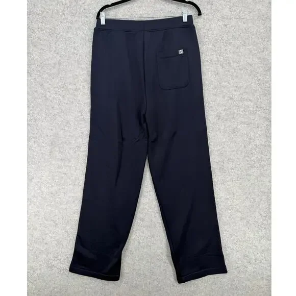 NWT AMI Nautical Blue & White Heavyweight Striped Track Pants Size SMALL